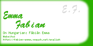 emma fabian business card
