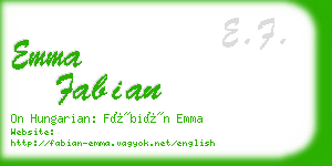 emma fabian business card